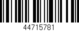 Código de barras (EAN, GTIN, SKU, ISBN): '44715781'