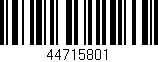 Código de barras (EAN, GTIN, SKU, ISBN): '44715801'