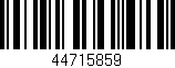 Código de barras (EAN, GTIN, SKU, ISBN): '44715859'