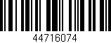 Código de barras (EAN, GTIN, SKU, ISBN): '44716074'