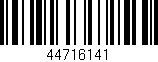 Código de barras (EAN, GTIN, SKU, ISBN): '44716141'