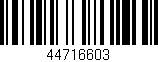 Código de barras (EAN, GTIN, SKU, ISBN): '44716603'