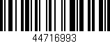 Código de barras (EAN, GTIN, SKU, ISBN): '44716993'