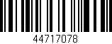 Código de barras (EAN, GTIN, SKU, ISBN): '44717078'