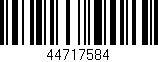 Código de barras (EAN, GTIN, SKU, ISBN): '44717584'