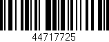 Código de barras (EAN, GTIN, SKU, ISBN): '44717725'