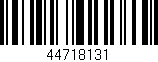 Código de barras (EAN, GTIN, SKU, ISBN): '44718131'