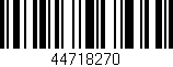 Código de barras (EAN, GTIN, SKU, ISBN): '44718270'