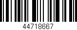 Código de barras (EAN, GTIN, SKU, ISBN): '44718667'