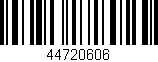 Código de barras (EAN, GTIN, SKU, ISBN): '44720606'