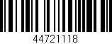 Código de barras (EAN, GTIN, SKU, ISBN): '44721118'