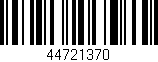 Código de barras (EAN, GTIN, SKU, ISBN): '44721370'