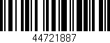 Código de barras (EAN, GTIN, SKU, ISBN): '44721887'