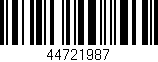 Código de barras (EAN, GTIN, SKU, ISBN): '44721987'