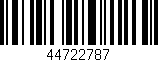 Código de barras (EAN, GTIN, SKU, ISBN): '44722787'