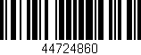 Código de barras (EAN, GTIN, SKU, ISBN): '44724860'