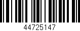 Código de barras (EAN, GTIN, SKU, ISBN): '44725147'