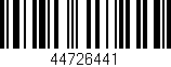 Código de barras (EAN, GTIN, SKU, ISBN): '44726441'