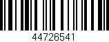 Código de barras (EAN, GTIN, SKU, ISBN): '44726541'