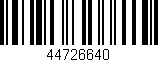 Código de barras (EAN, GTIN, SKU, ISBN): '44726640'