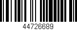 Código de barras (EAN, GTIN, SKU, ISBN): '44726689'