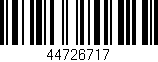 Código de barras (EAN, GTIN, SKU, ISBN): '44726717'