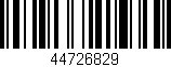 Código de barras (EAN, GTIN, SKU, ISBN): '44726829'