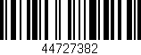 Código de barras (EAN, GTIN, SKU, ISBN): '44727382'