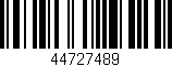 Código de barras (EAN, GTIN, SKU, ISBN): '44727489'