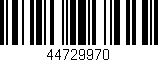Código de barras (EAN, GTIN, SKU, ISBN): '44729970'