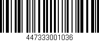 Código de barras (EAN, GTIN, SKU, ISBN): '447333001036'