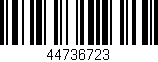 Código de barras (EAN, GTIN, SKU, ISBN): '44736723'