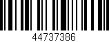 Código de barras (EAN, GTIN, SKU, ISBN): '44737386'