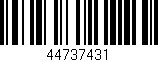 Código de barras (EAN, GTIN, SKU, ISBN): '44737431'