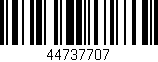Código de barras (EAN, GTIN, SKU, ISBN): '44737707'