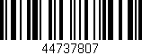 Código de barras (EAN, GTIN, SKU, ISBN): '44737807'