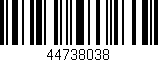 Código de barras (EAN, GTIN, SKU, ISBN): '44738038'