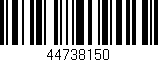 Código de barras (EAN, GTIN, SKU, ISBN): '44738150'