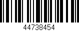 Código de barras (EAN, GTIN, SKU, ISBN): '44738454'