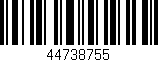 Código de barras (EAN, GTIN, SKU, ISBN): '44738755'