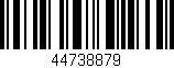 Código de barras (EAN, GTIN, SKU, ISBN): '44738879'