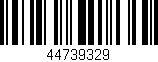 Código de barras (EAN, GTIN, SKU, ISBN): '44739329'
