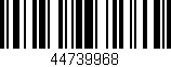 Código de barras (EAN, GTIN, SKU, ISBN): '44739968'