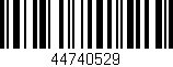 Código de barras (EAN, GTIN, SKU, ISBN): '44740529'