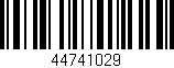 Código de barras (EAN, GTIN, SKU, ISBN): '44741029'
