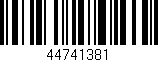 Código de barras (EAN, GTIN, SKU, ISBN): '44741381'