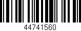 Código de barras (EAN, GTIN, SKU, ISBN): '44741560'