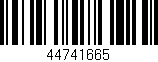 Código de barras (EAN, GTIN, SKU, ISBN): '44741665'