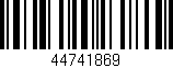 Código de barras (EAN, GTIN, SKU, ISBN): '44741869'