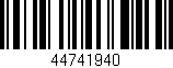 Código de barras (EAN, GTIN, SKU, ISBN): '44741940'